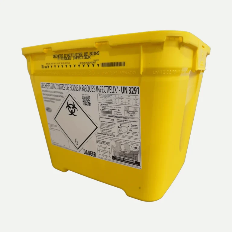 Conteneur plastique jaune réalisé par Plazur Industries